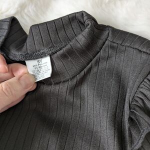 Black Ribbed Turtleneck Dress